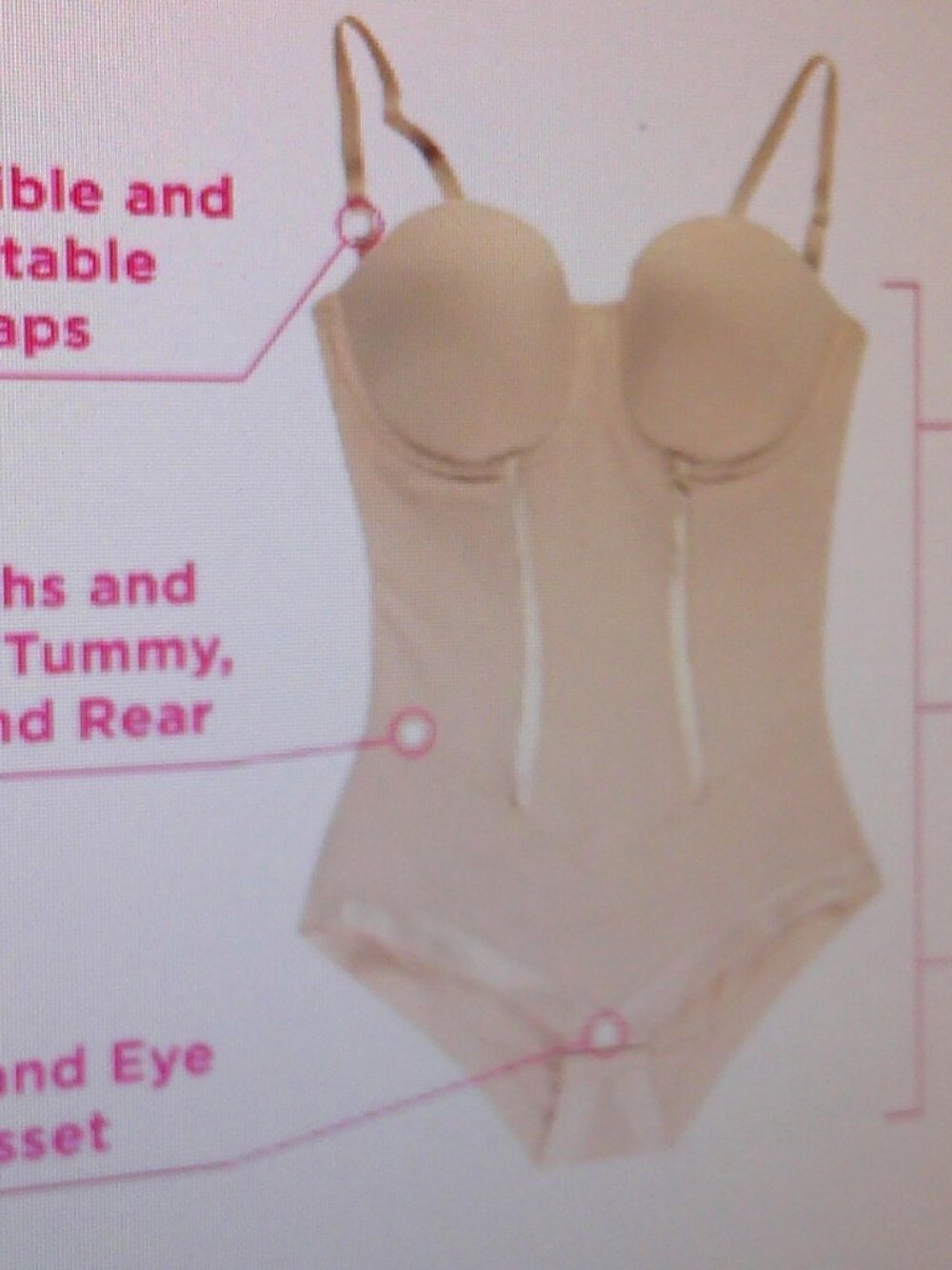 Maidenform, Flexees Firm-Control Body Shaper Latte Lift Underwire/Boning/Sz 38D